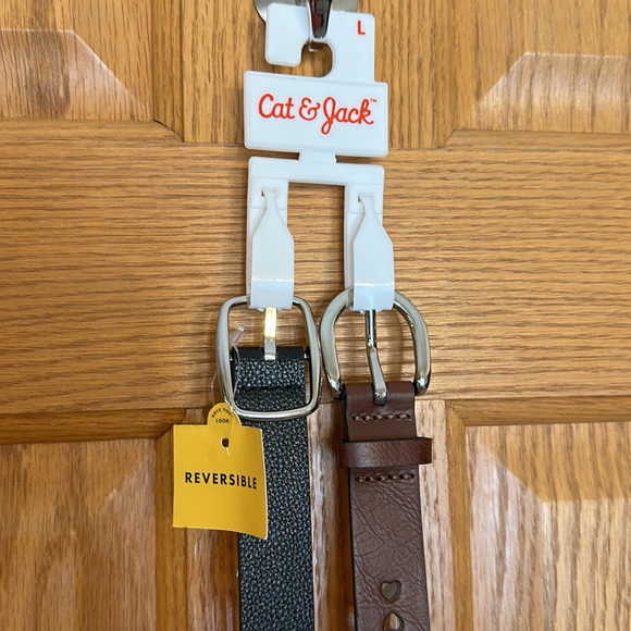 Cat & Jack Set of two Girl’s large belts. Dark brown belt is reversible … - Picture 3 of 6